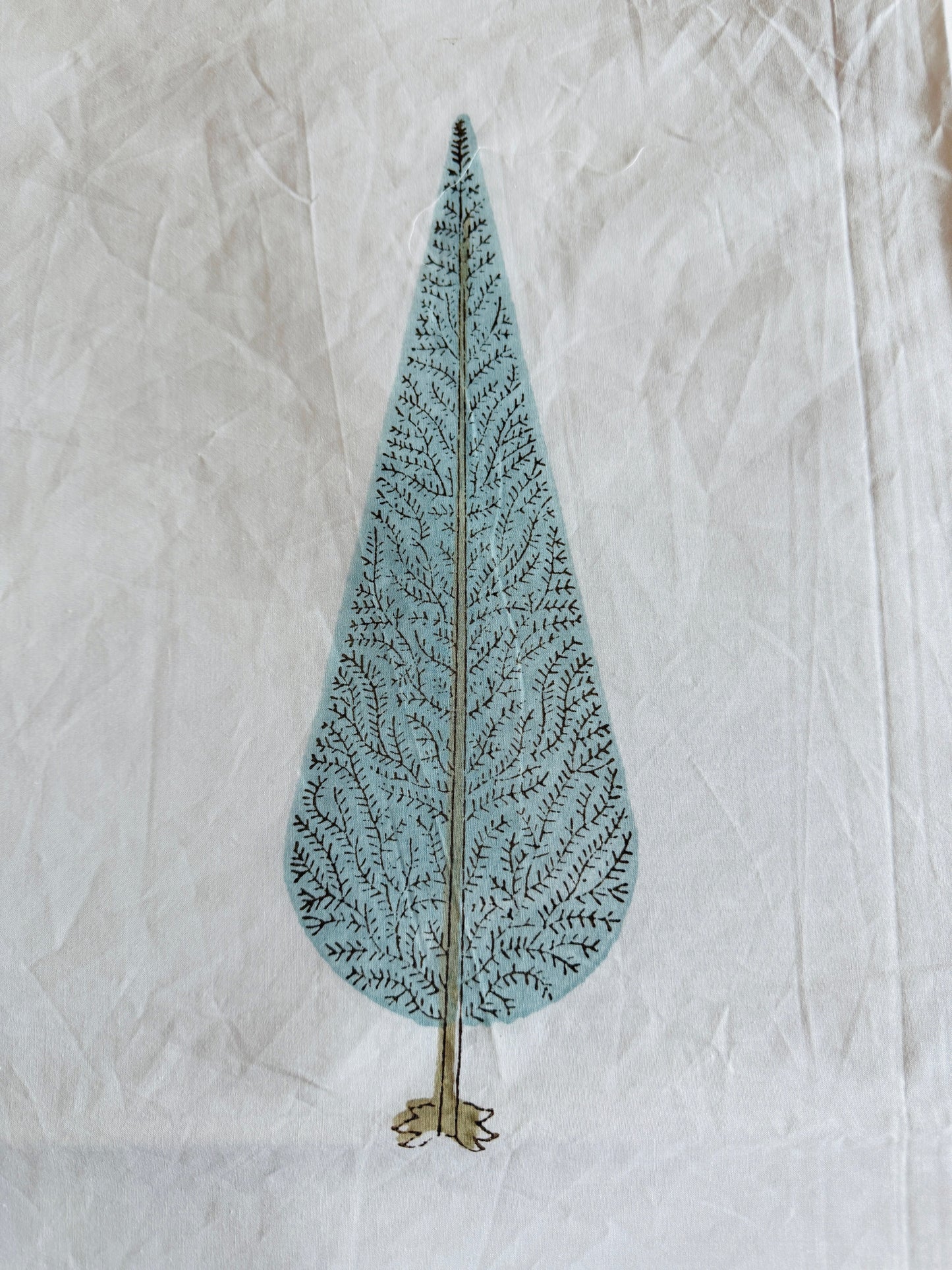 Heritage Block Print 100% Cotton Percale Bedsheet with 2 Pillowcases