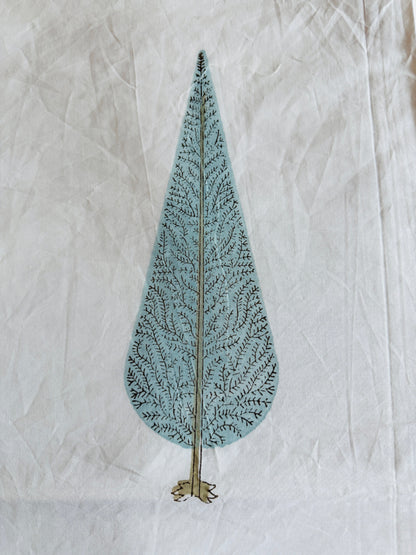 Heritage Block Print 100% Cotton Percale Bedsheet with 2 Pillowcases