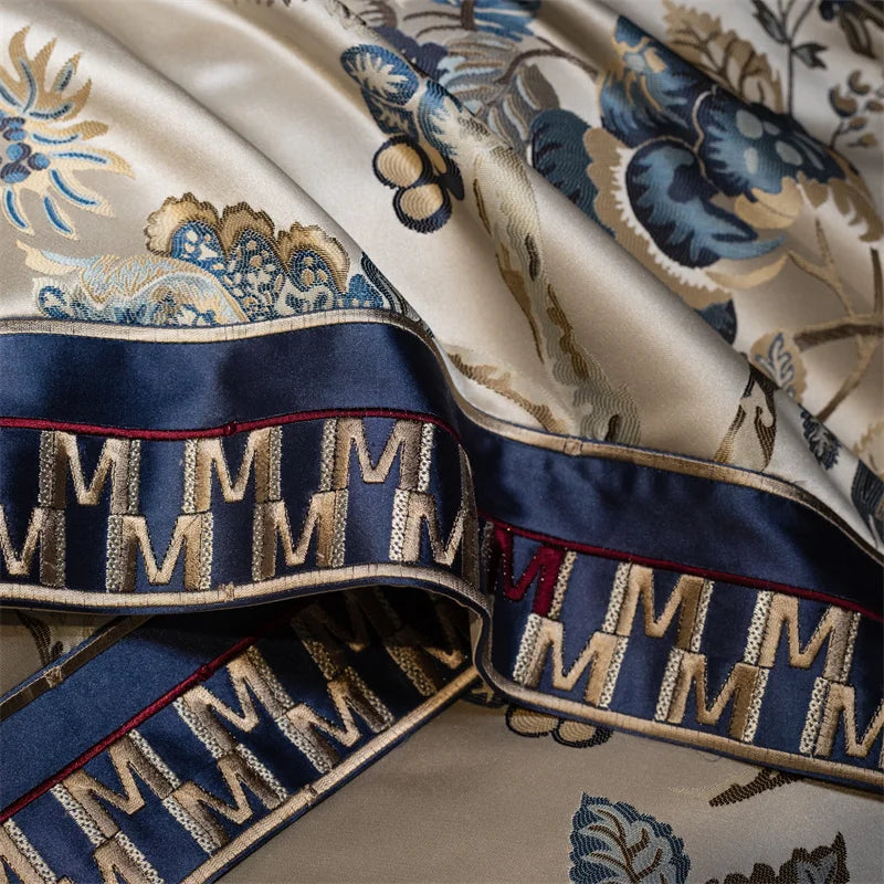 Luxury Satin Jacquard Egyptian Cotton European Palace Bedding Set